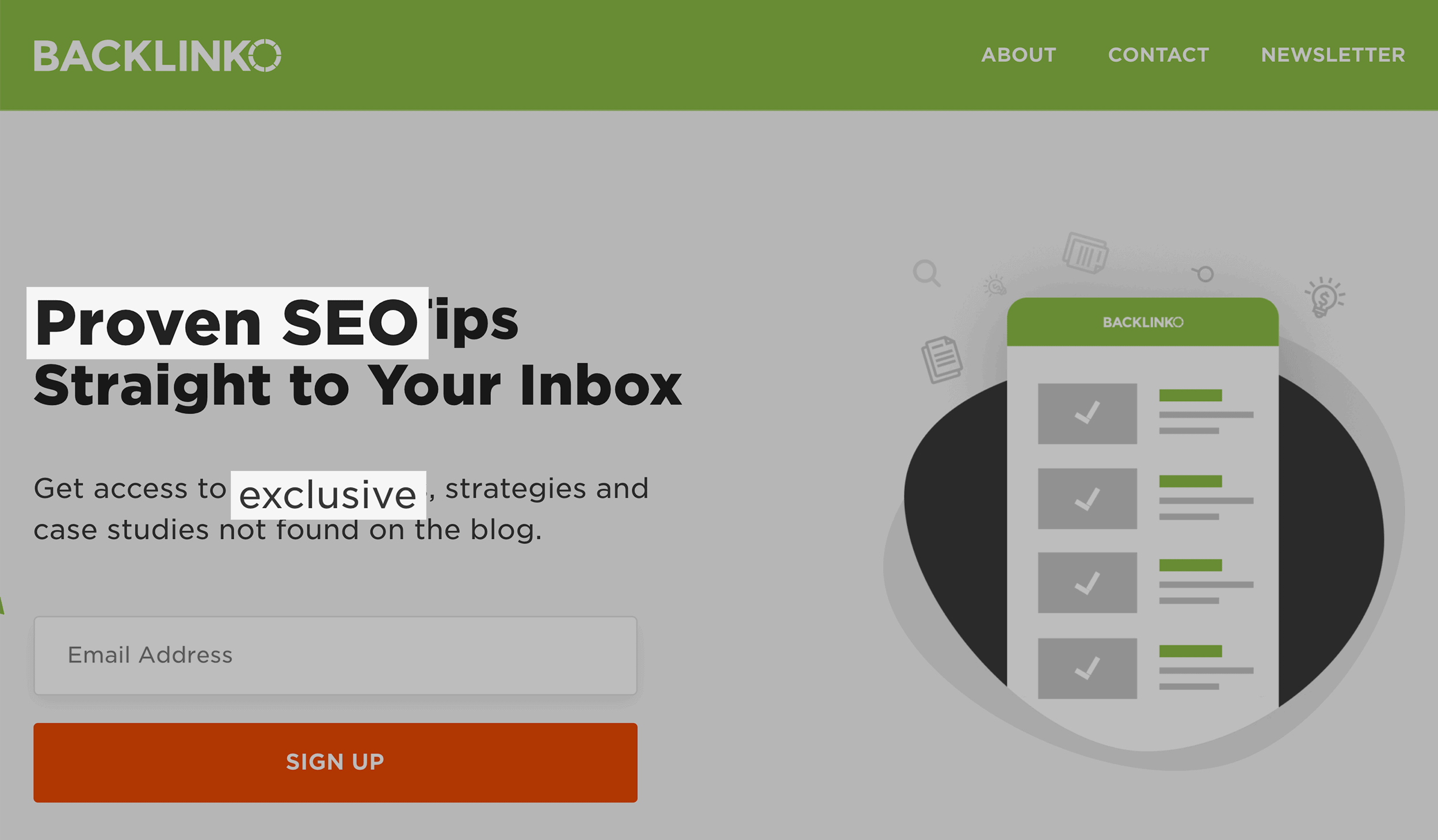 Backlinko Newsletter squeeze page – Buzz terms Backlinko Newsletter squeeze page – Buzz terms