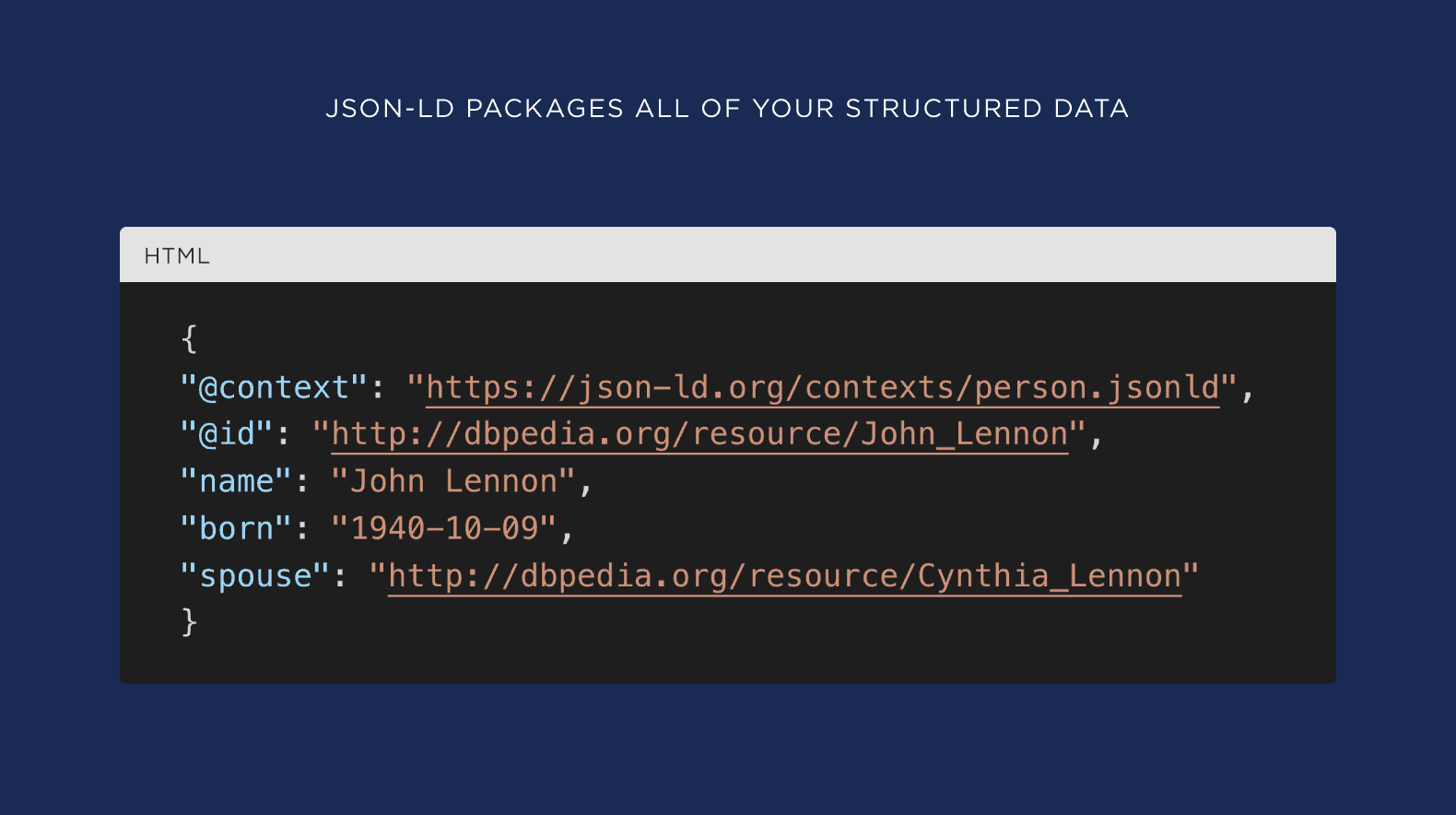 JSON-LD packages all of your structured data JSON-LD packages all of your structured data