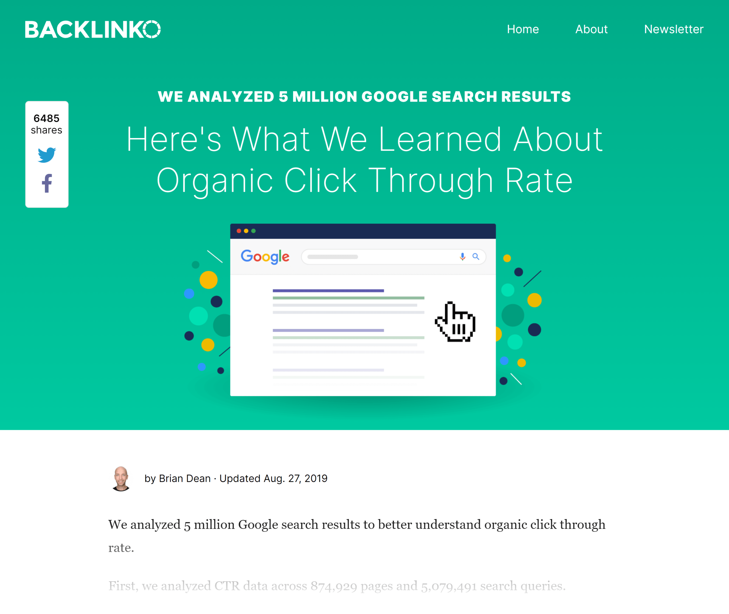 Backlinko – Google CTR stats Backlinko – Google CTR stats