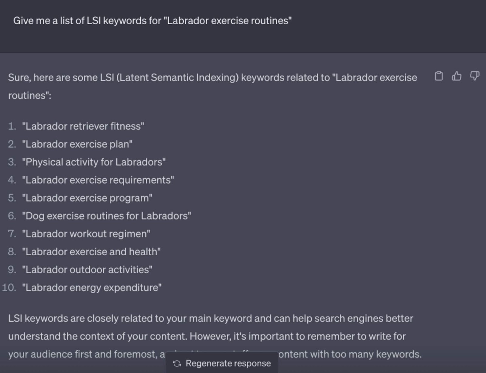 Backlinko chatgpt 5 Latent Semantic Indexing (LSI) as shown by ChatGPT
