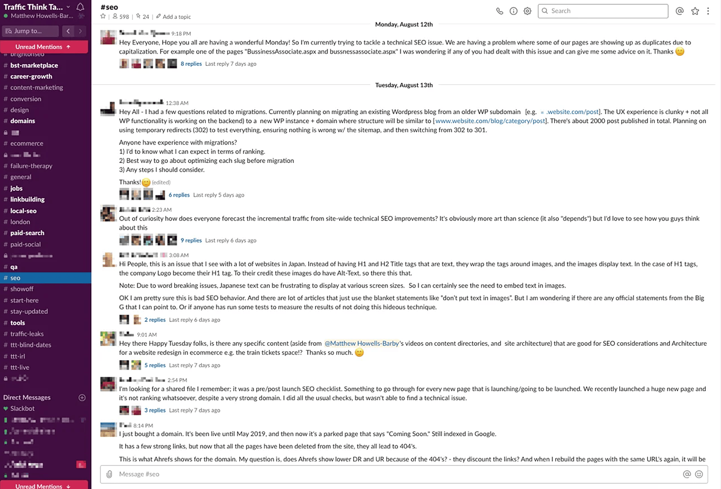 Traffic Think Tank – Slack Traffic Think Tank – Slack