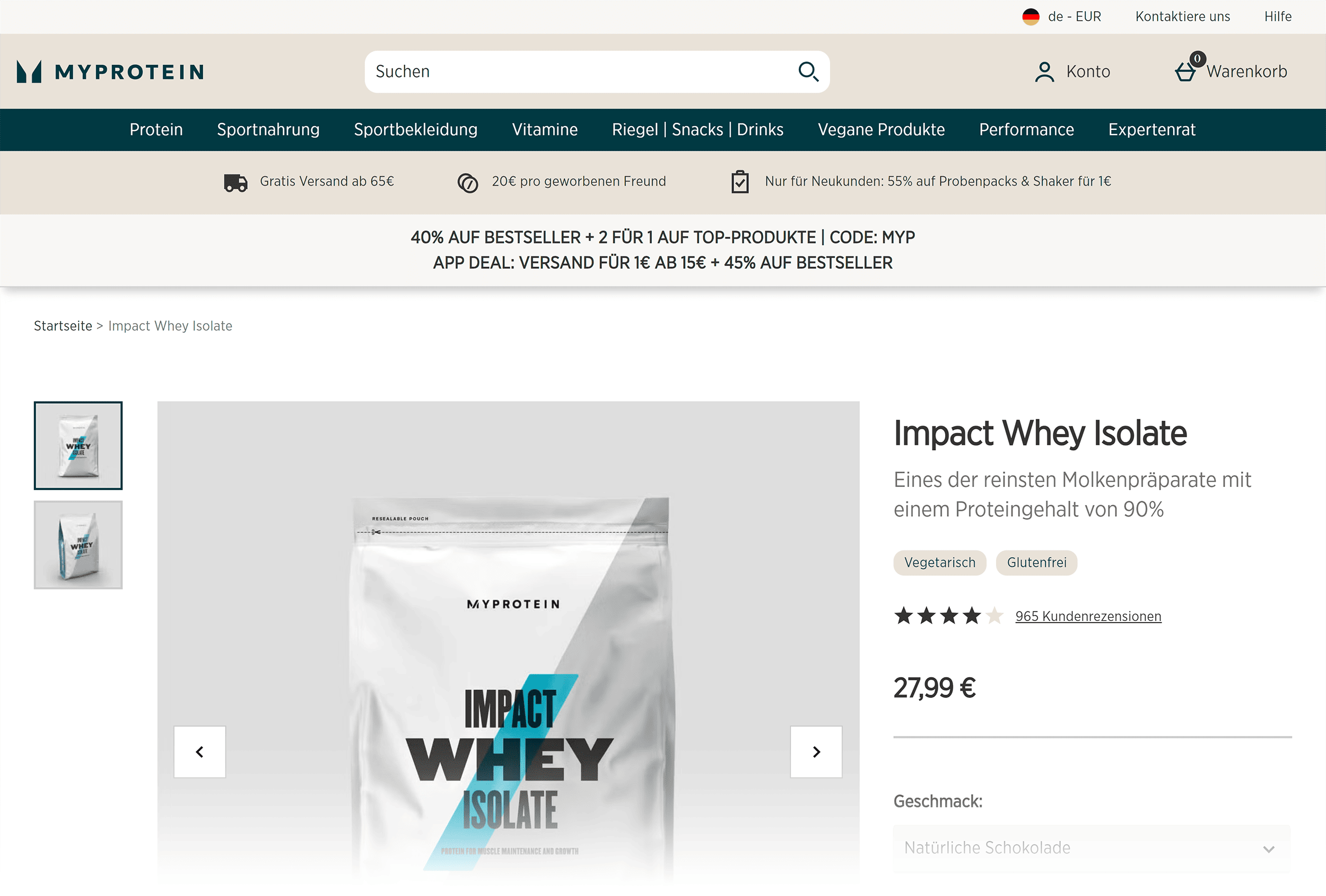 MyProtein – German site MyProtein – German site