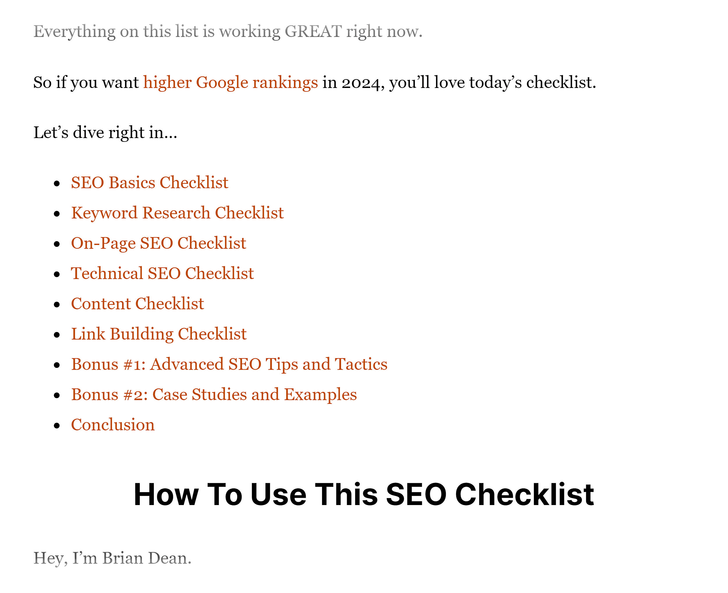 SEO Checklist – Steps SEO Checklist – Steps