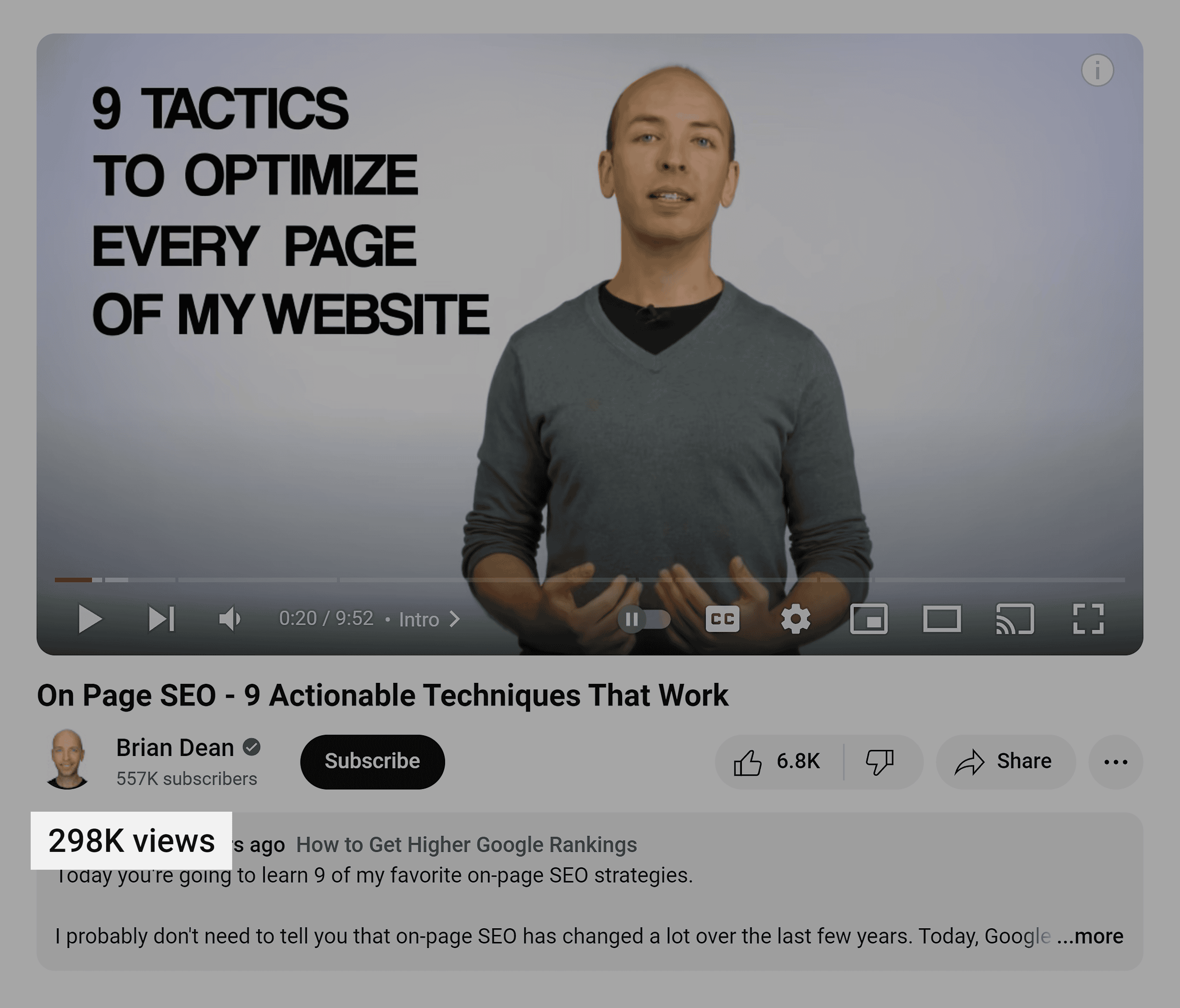YouTube – On-Page SEO views YouTube – On-Page SEO views