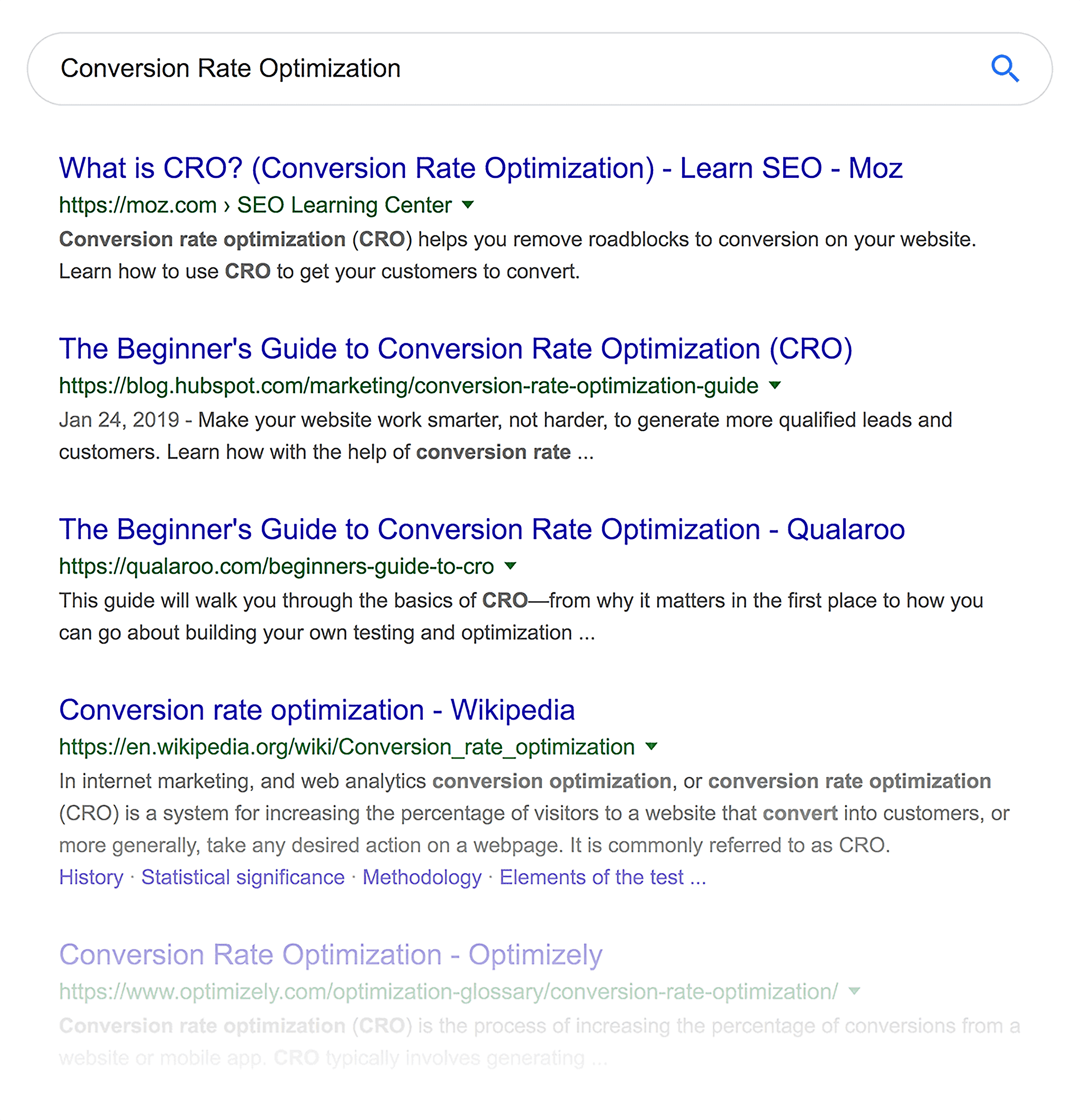 Google SERP – Conversion rate optimization – Historic Google SERP – Conversion rate optimization – Historic