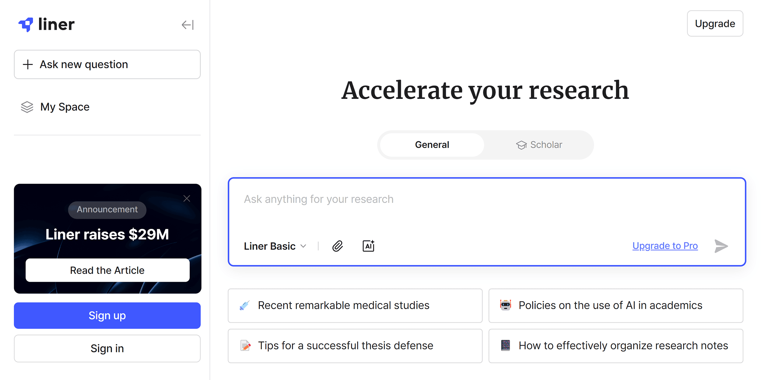 Liner – Homepage Liner – Homepage