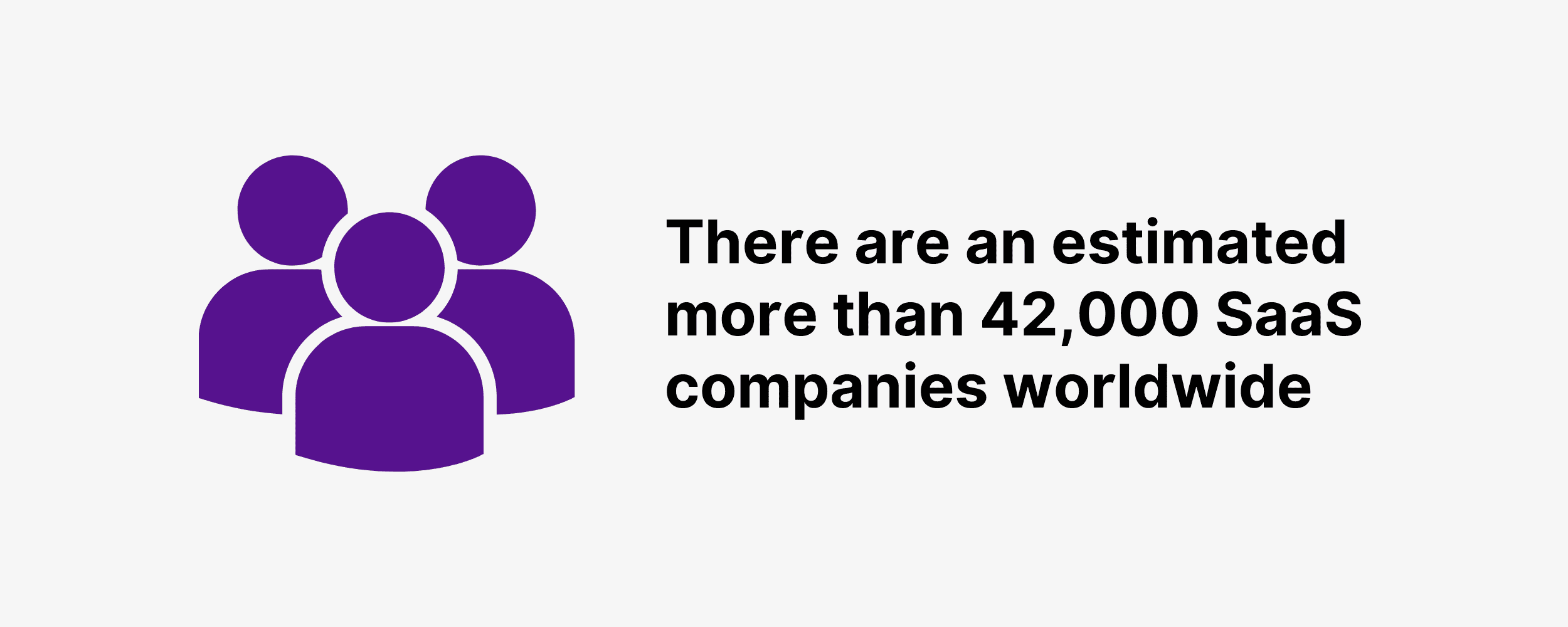 There are an estimated more than 42,000 SaaS companies worldwide There are an estimated more than 42,000 SaaS companies worldwide