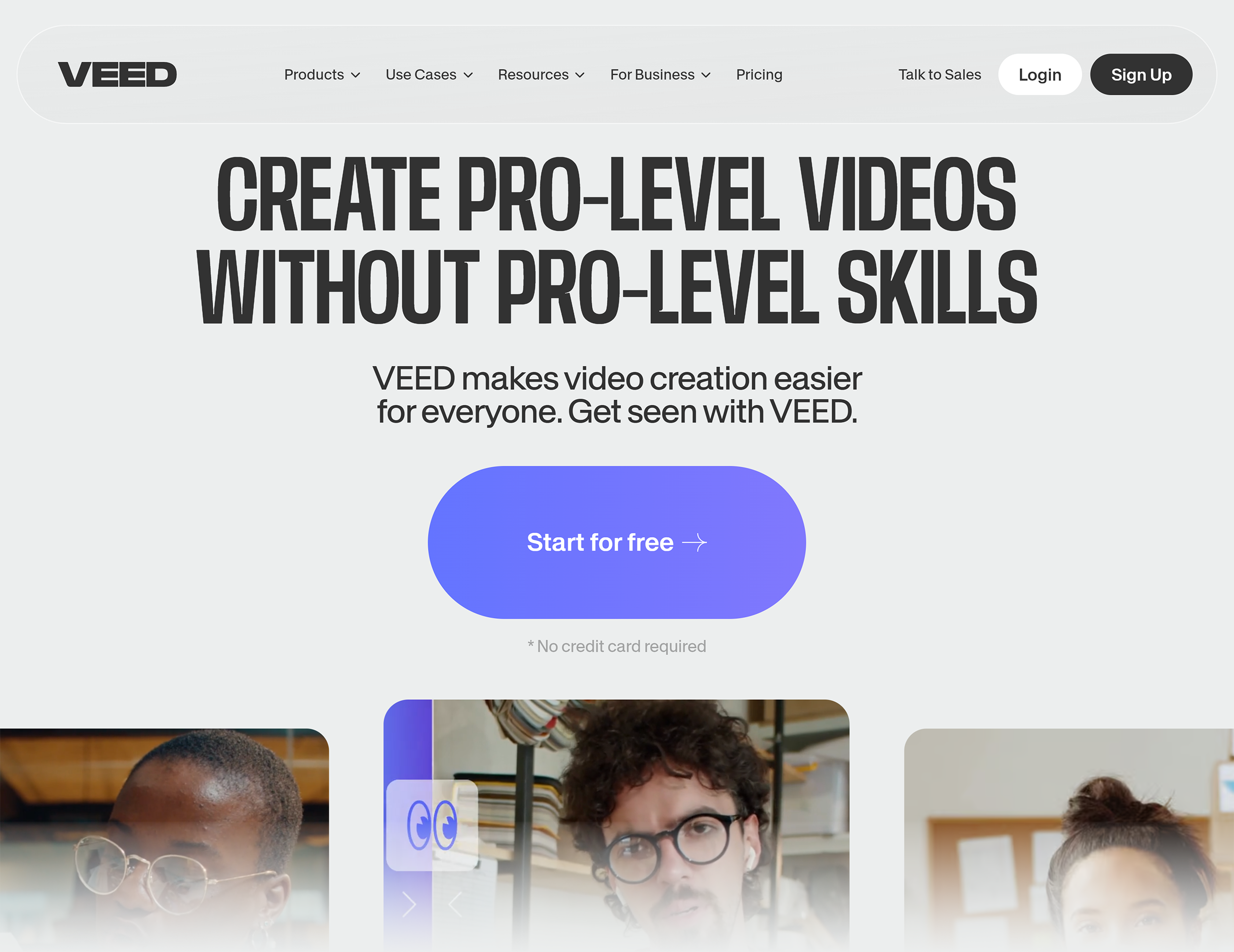 Veed – Homepage Veed – Homepage