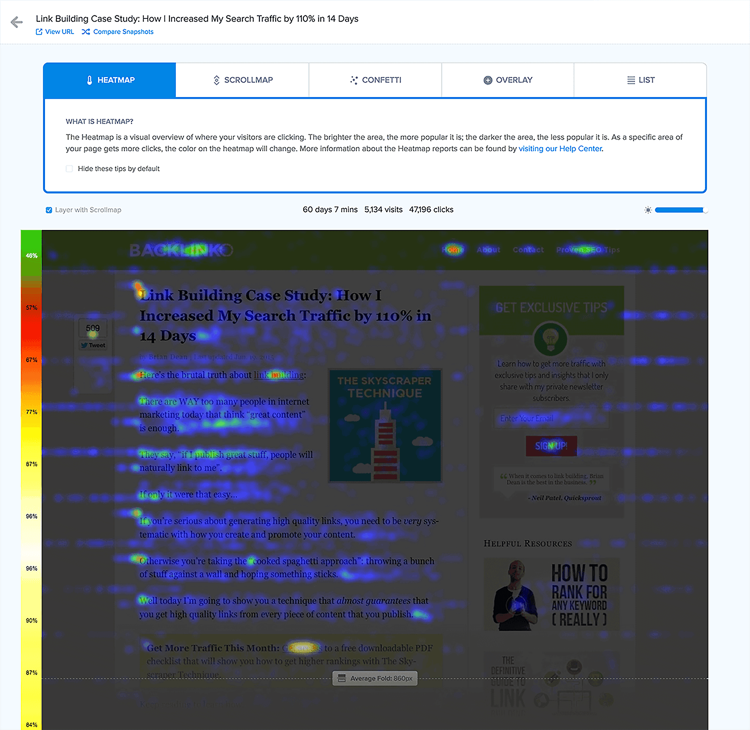 CrazyEgg heatmap CrazyEgg heatmap
