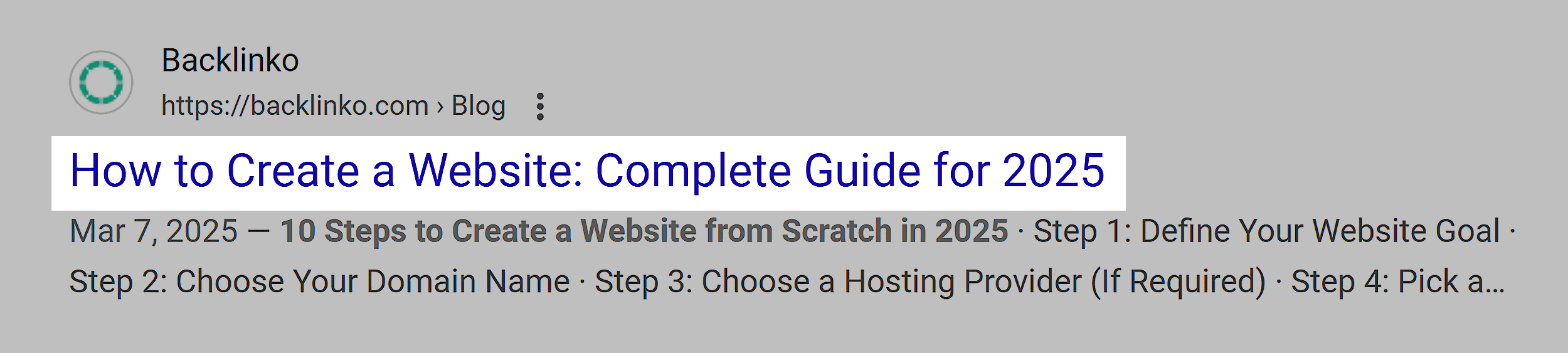 Backlinko – How to Create a Website